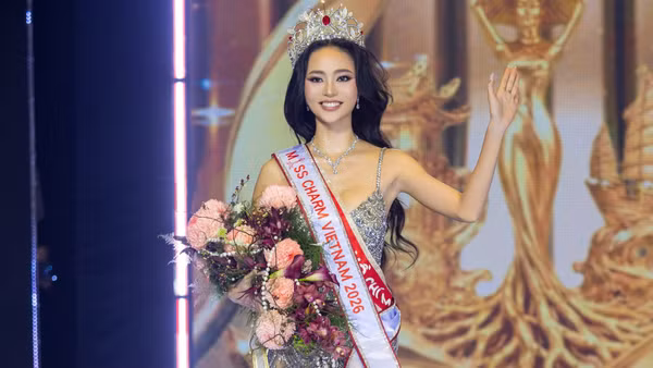 Nguyễn Ngọc Trà My đăng quang Miss Charm Vietnam 2026. (Ảnh: Ban tổ chức cung cấp)