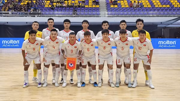 Các cầu thủ của đội tuyển futsal Việt Nam. (Ảnh: VFF)