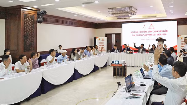 Toàn cảnh Hội nghị Hội đồng sơ tuyển Giải thưởng "Sao vàng đất Việt" năm 2026. (Ảnh: Trung ương Hội Doanh nhân trẻ Việt Nam cung cấp)