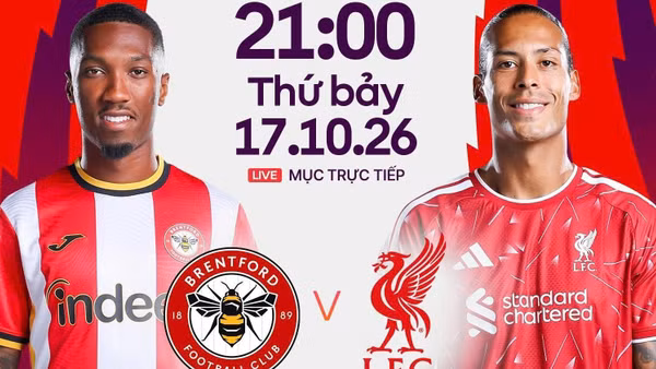 Brentford chạm trán Liverpool. (Ảnh: FPT Play)