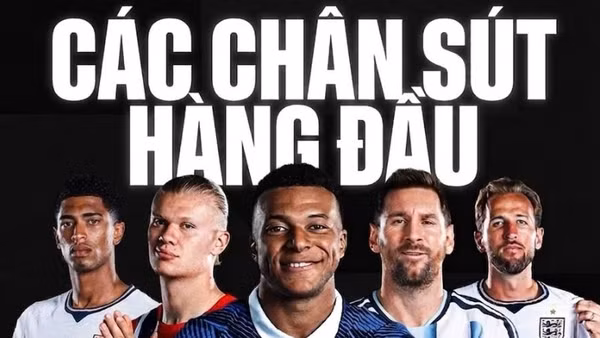 [Infographic] Cuộc đua Vua phá lưới World Cup 2026: Mbappe và Messi dẫn đầu, Bellingham vượt lên