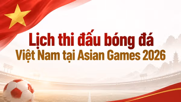 [Infographic] Lịch thi đấu bóng đá Việt Nam tại Asian Games 2026