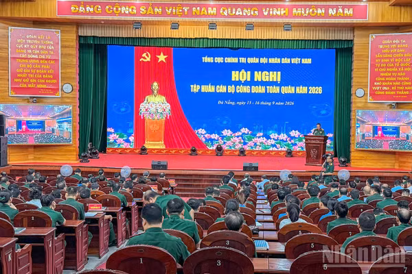 Quang cảnh Hội nghị tập huấn cán bộ công đoàn toàn quân năm 2026. (Ảnh: CÔNG VINH)