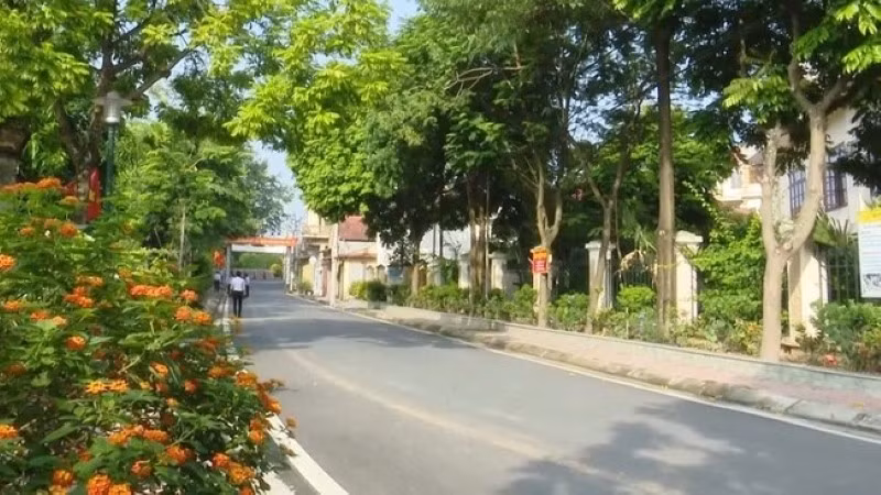 Việc thực hiện chương trình xây dựng nông thôn mới đã tạo nên cảnh quan xanh, sạch ở địa bàn xã Đan Phượng.