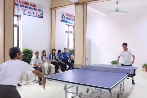 Xây dựng thiết chế văn hóa cơ sở, từng bước đưa nhà văn hóa thôn, tổ dân phố trở thành không gian sinh hoạt thường xuyên, thiết thực của cộng đồng. (Ảnh: Sở Văn hóa, Thể thao và Du lịch Hà Nội)