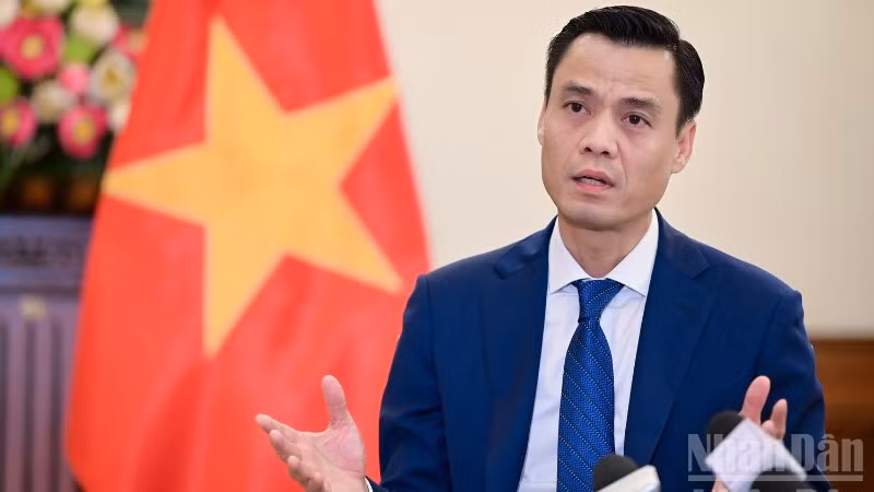 Thứ trưởng Ngoại giao Đặng Hoàng Giang. (Ảnh: BẢO LONG)