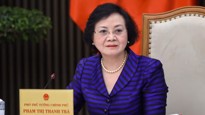Bí thư Trung ương Đảng, Phó Thủ tướng Phạm Thị Thanh Trà phát biểu tại buổi làm việc với các bộ, ngành về phương án chuyển giao Làng Văn hóa-Du lịch các dân tộc Việt Nam về Ủy ban nhân dân thành phố Hà Nội quản lý. (Ảnh: VGP)