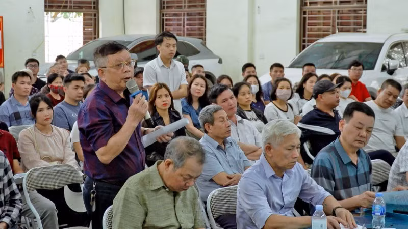 Phường Từ Sơn, Bắc Ninh tổ chức thông tin giải đáp chính sách về giải phóng mặt bằng với các hộ dân trên địa bàn.