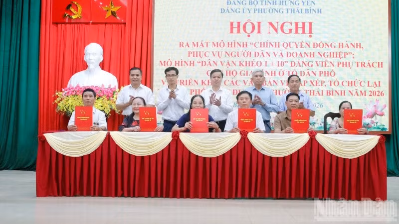 Mô hình "Dân vận khéo 1+10" được Đảng ủy phường Thái Bình triển khai bài bản, nhận được sự tham gia của các đảng viên.