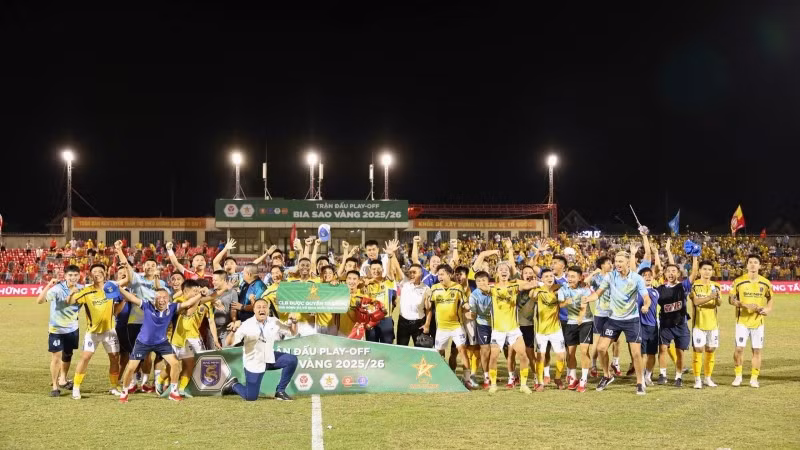 Bắc Ninh giành vé thăng hạng V.League 1. (Ảnh: VFF)