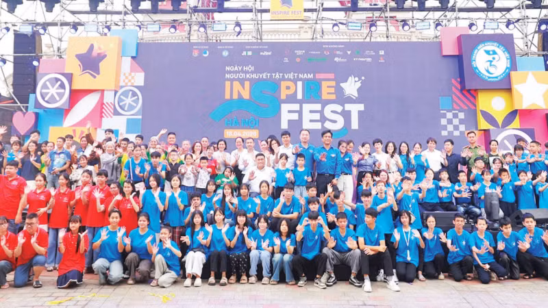 Đông đảo đại biểu thanh niên khuyết tật tham dự Inspire Fest 2026. (Ảnh: Hội Thanh niên Khuyết tật Việt Nam)