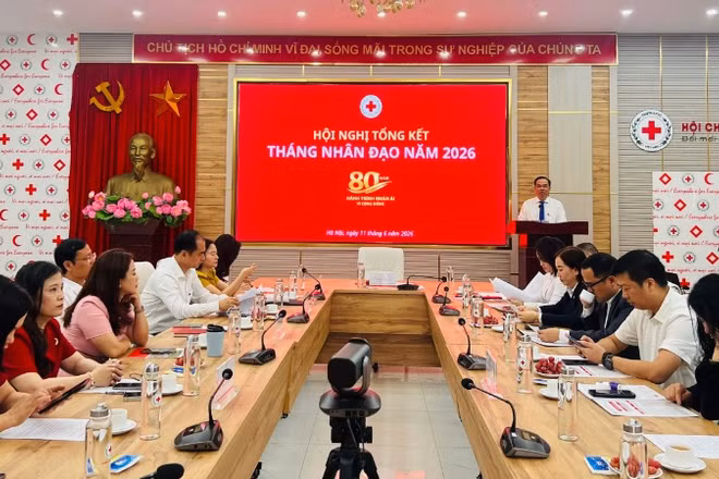 Toàn cảnh Hội nghị tổng kết Tháng Nhân đạo năm 2026.