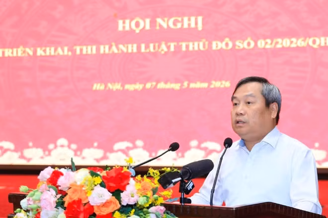 Chủ tịch Ủy ban nhân dân thành phố Hà Nội Vũ Đại Thắng quán triệt, triển khai nội dung chính Chỉ thị của Ban Thường vụ Thành ủy và Kế hoạch của Ủy ban nhân dân thành phố về tổ chức thi hành Luật Thủ đô năm 2026. 
