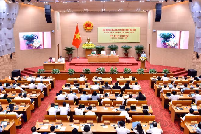 Hội đồng nhân dân thành phố Hà Nội khóa XVII khai mạc kỳ họp thứ 4, kỳ họp chuyên đề.