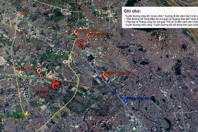 Phạm vi cấm, hướng cấm và thời gian.