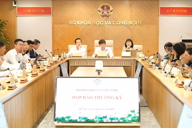 Bộ Khoa học và Công nghệ họp báo thường kỳ tháng 10 năm 2025 tại Hà Nội.