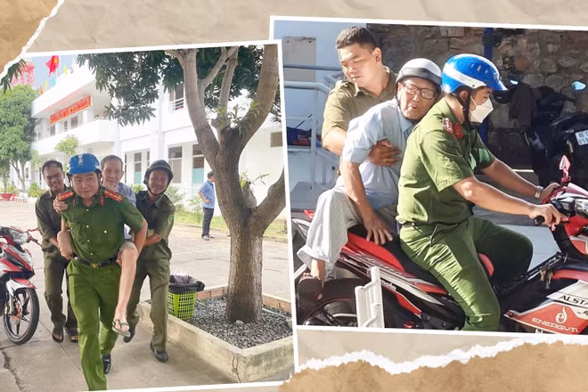 Cán bộ, chiến sĩ công an đã chia “từng mũi” đến từng nhà, chở từng người đến trụ sở công an để chụp hình, đổi thẻ đảng.
