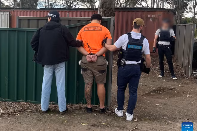 Giới chức Australia đã thu giữ 2,7 tấn cocaine từ một khu đất ở phía tây bắc Sydney. (Cảnh sát Liên bang Australia/Ảnh cung cấp qua Tân Hoa Xã)