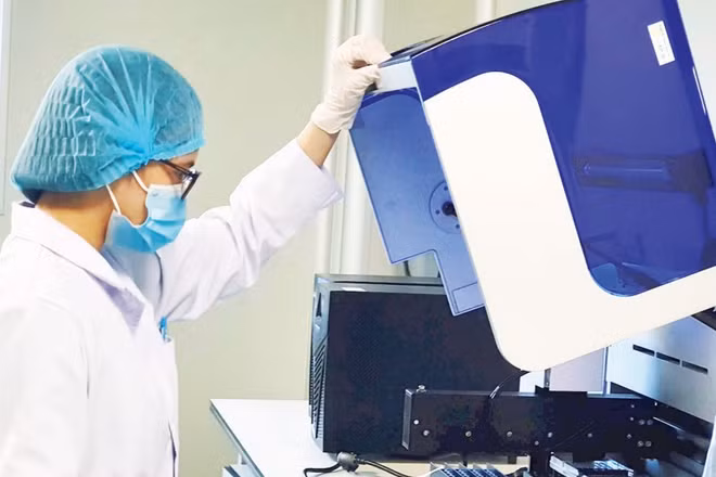 Hoạt động nghiên cứu gien người cổ ở Viện Sinh học (Viện Hàn lâm Khoa học và Công nghệ Việt Nam. (Ảnh LIÊN HÀ)