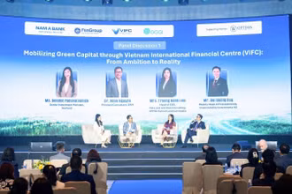 Quang cảnh Hội nghị Tài chính xanh Việt Nam 2026 với chủ đề “Nơi dòng vốn xanh kết nối cơ hội đầu tư”. (Ảnh: Ban tổ chức)