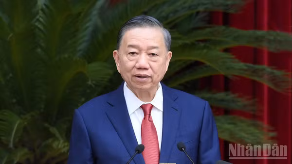 Tổng Bí thư, Chủ tịch nước Tô Lâm tại Hội nghị Trung ương lần thứ tư Ban Chấp hành Trung ương Đảng khóa XIV. (Ảnh: ĐĂNG KHOA)