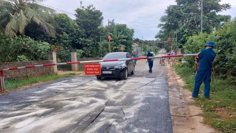 Các chốt kiểm soát được lập để ngăn dịch lây lan.