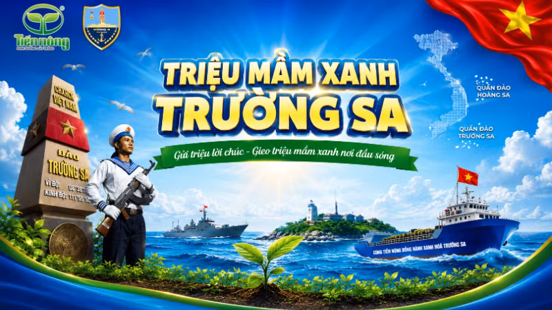 Tiến Nông đồng hành cùng chương trình “Xanh hóa Trường Sa” 