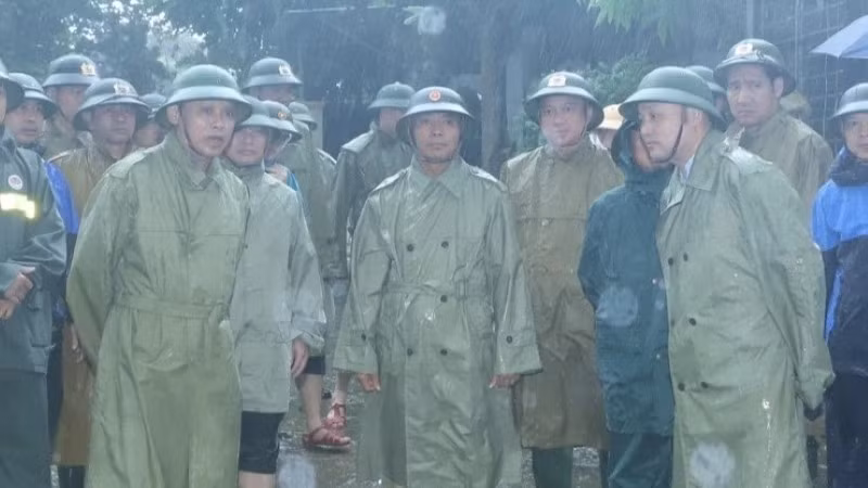 Bí thư Tỉnh ủy Thanh Hóa kiểm tra công tác phòng, chống bão lũ.