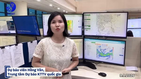 Dự báo viên Lê Thị Hồng Vân, phòng Dự báo thời tiết, Trung tâm Dự báo Khí tượng thủy văn quốc gia thông tin về đợt không khí lạnh đầu mùa.
