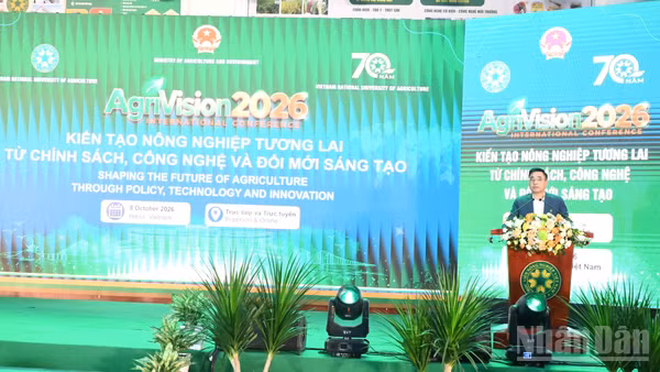 Thứ trưởng Nông nghiệp và Môi trường Nguyễn Quốc Trị phát biểu tại Hội thảo quốc tế “Kiến tạo Nông nghiệp tương lai từ Chính sách, Công nghệ và Đổi mới sáng tạo”.