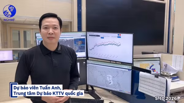 Dự báo viên Vũ Tuấn Anh, Phòng Dự báo thời tiết, Trung tâm Dự báo khí tượng thủy văn quốc gia, thông tin về diễn biến thời tiết những ngày tới.