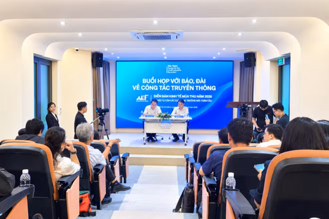 Quang cảnh cuộc họp trao đổi thông tin về AEF 2026. (Ảnh: CAO TÂN)