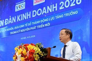 Phó Chủ tịch VCCI Bùi Trung Nghĩa phát biểu ý kiến tại Diễn đàn Kinh doanh 2026 do Tạp chí Diễn đàn Doanh nghiệp tổ chức. (Ảnh: BTC)