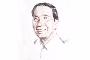 Ký họa chân dung nhạc sĩ Phạm Tuyên của họa sĩ Đỗ Hoàng Tường.