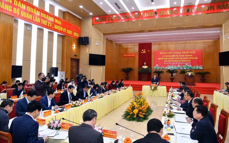 Quận Hoàng Mai phải tạo đột phá trong giải phóng mặt bằng để thúc đẩy các dự án hạ tầng -0