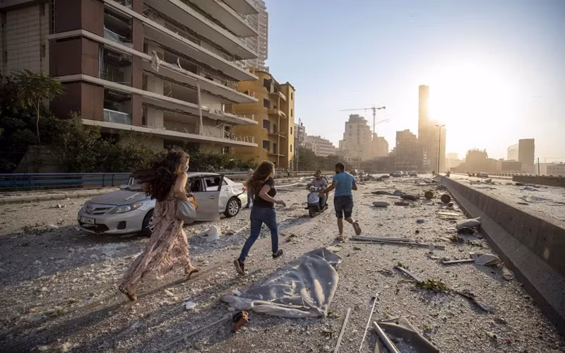 Từ hiện trường vụ nổ kinh hoàng tại Lebanon -0