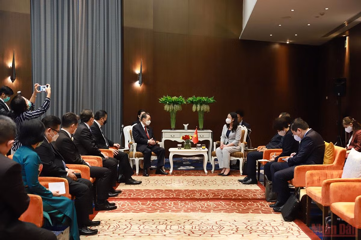 Phó Chủ tịch nước Võ Thị Ánh Xuân hội kiến Thủ tướng Thái Lan Prayut Chan-o-cha -0