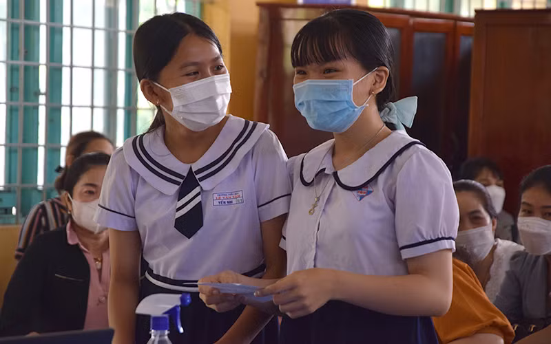 Tiêm vaccine phòng Covid-19 đầu tiên cho trẻ từ 5 đến dưới 12 tuổi ở Đồng Tháp -0