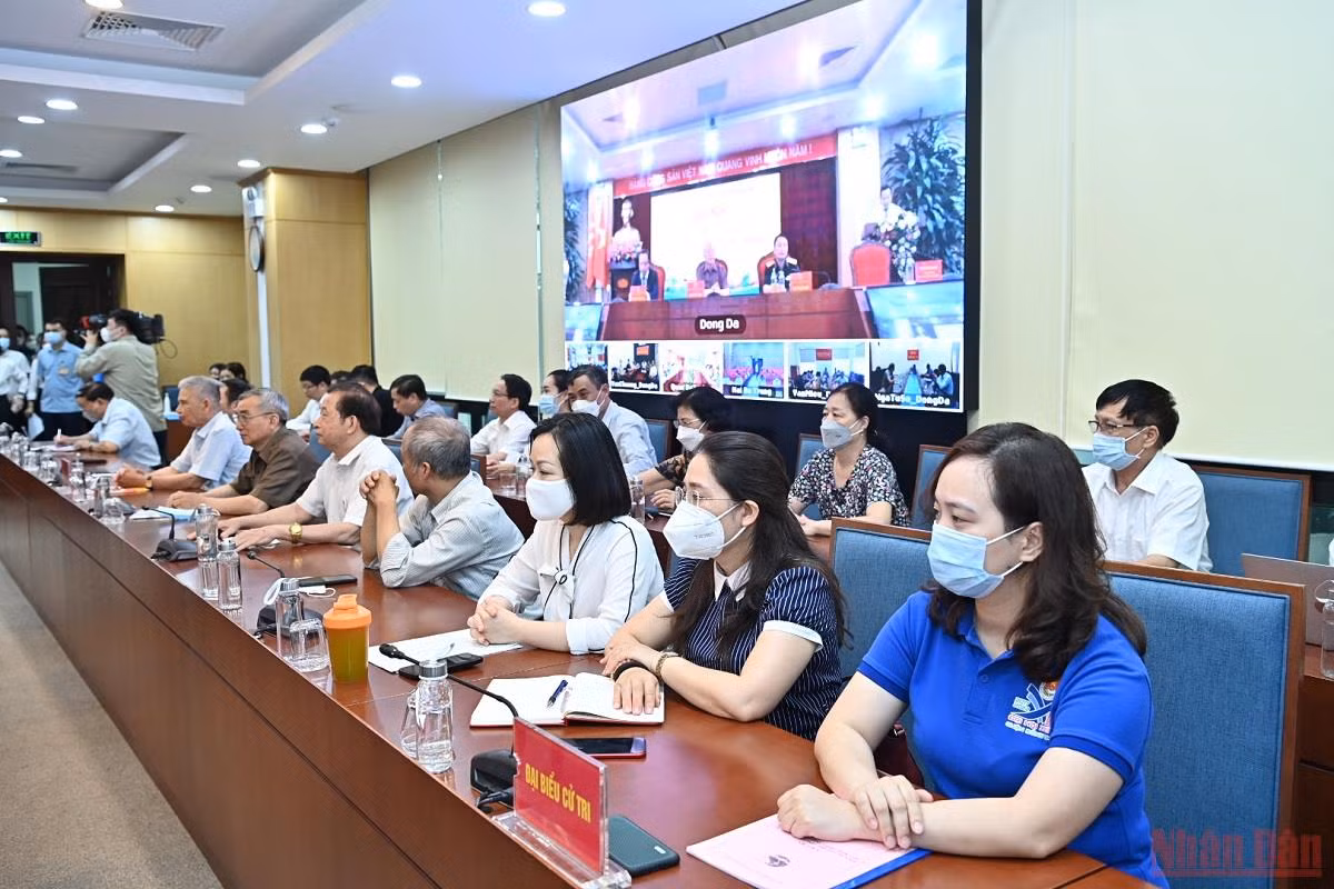 Hình ảnh Tổng Bí thư Nguyễn Phú Trọng tiếp xúc cử tri Thành phố Hà Nội -2