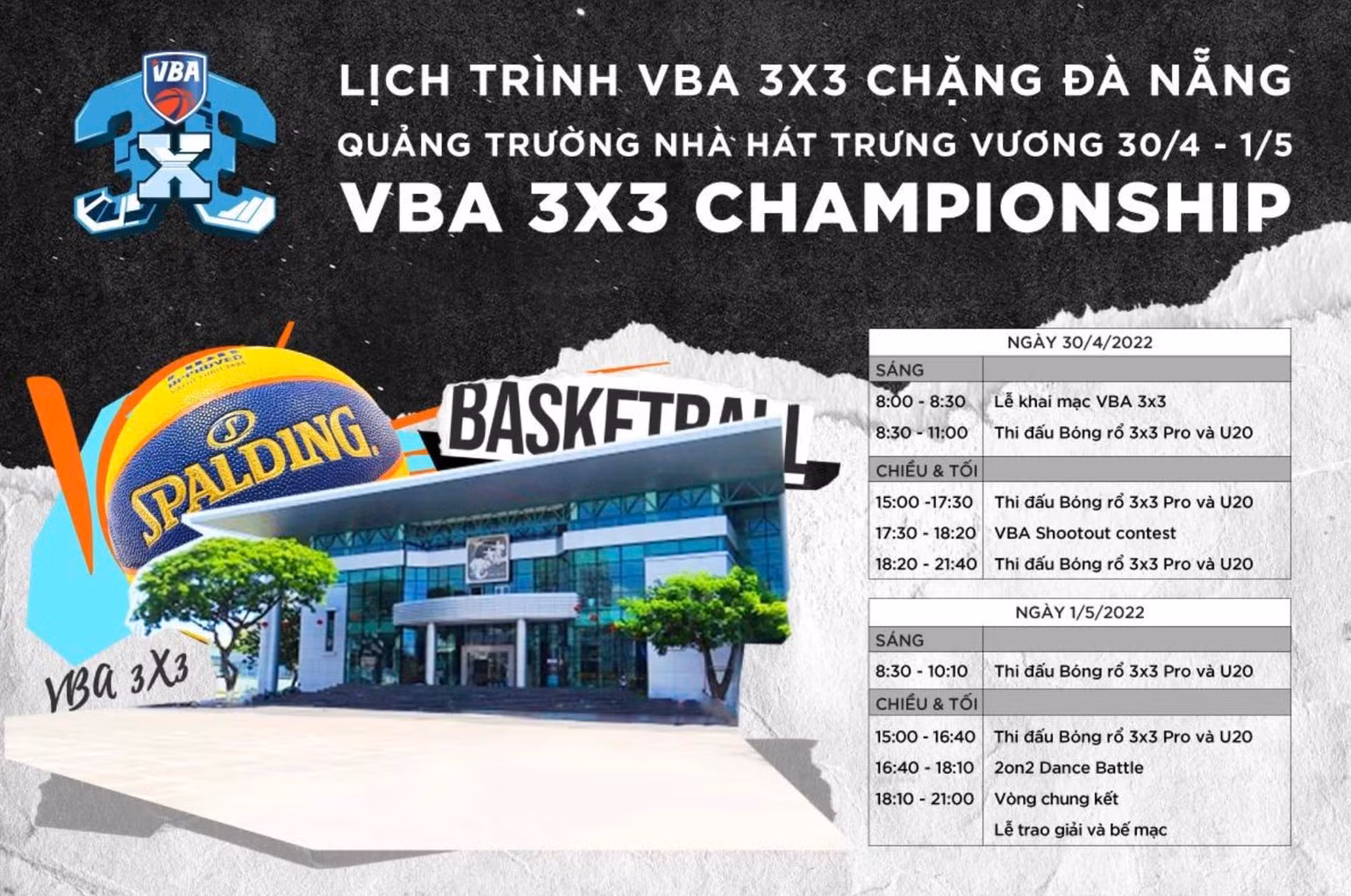 Lịch trình sự kiện.