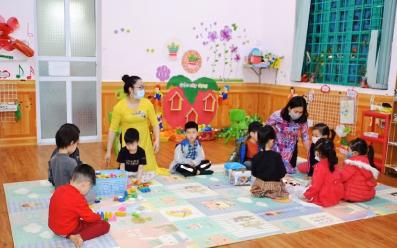 Bảo đảm an toàn cho học sinh mầm non trở lại trường ở Lào Cai -0