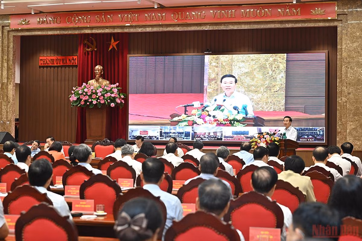 Hội nghị triển khai Nghị quyết của Bộ Chính trị về phát triển Thủ đô Hà Nội -0