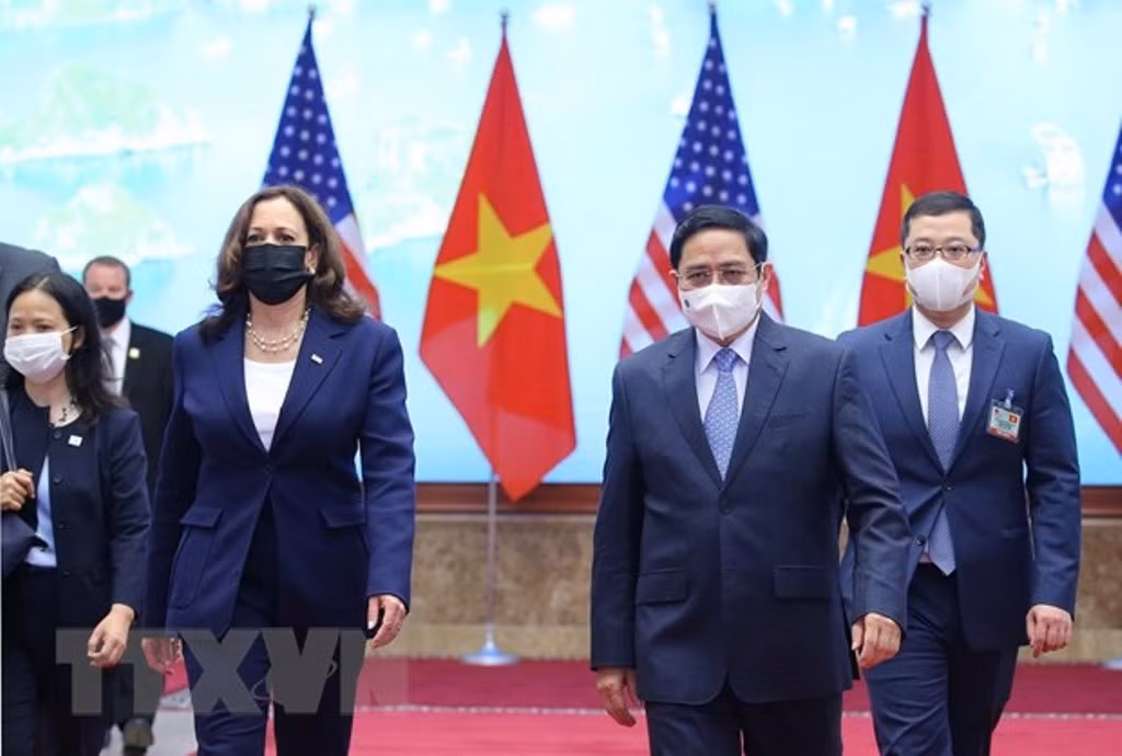 Thủ tướng Phạm Minh Chính tiếp Phó Tổng thống Hoa Kỳ Kamala Harris -0