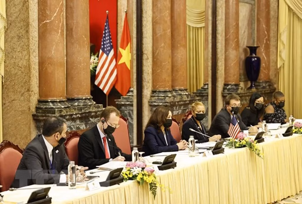 Chủ tịch nước tiếp Phó Tổng thống Hoa Kỳ Kamala Harris -0