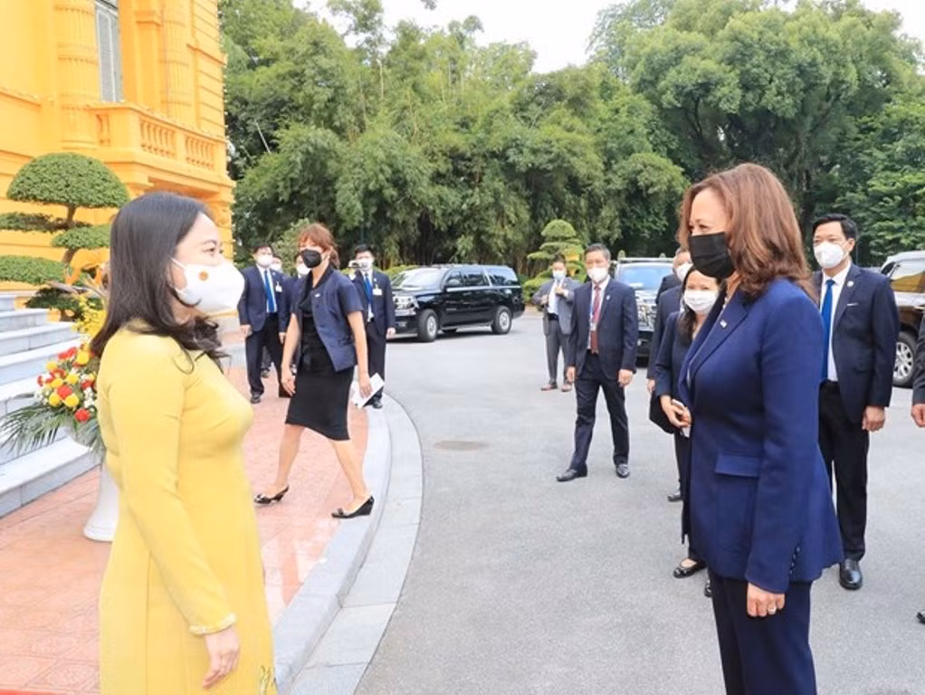 Phó Chủ tịch nước Võ Thị Ánh Xuân tiếp Phó Tổng thống Hoa Kỳ Harris -0