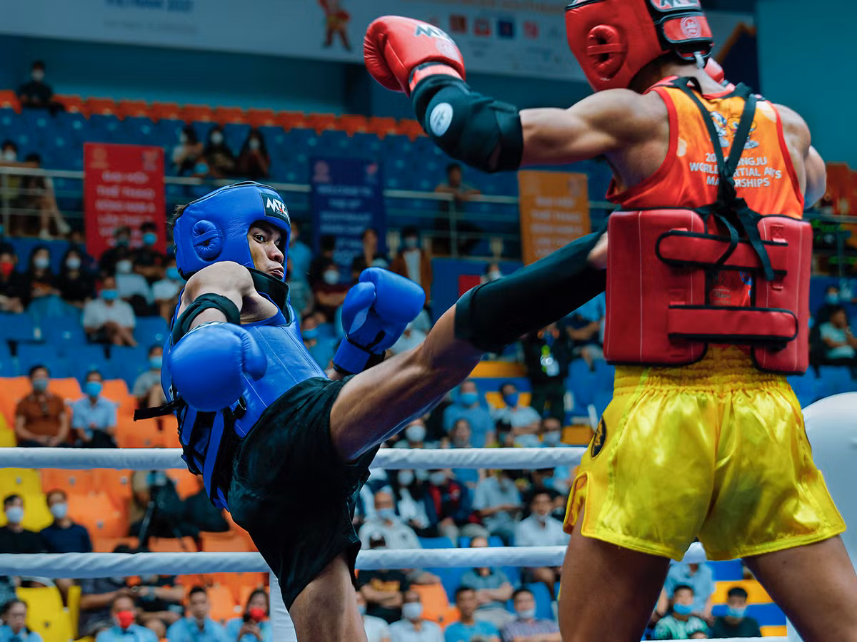 Ảnh đẹp SEA Games 31: Phần thi đấu môn Muay Thái ở nhà thi đấu Vĩnh Yên, Vĩnh Phúc -4