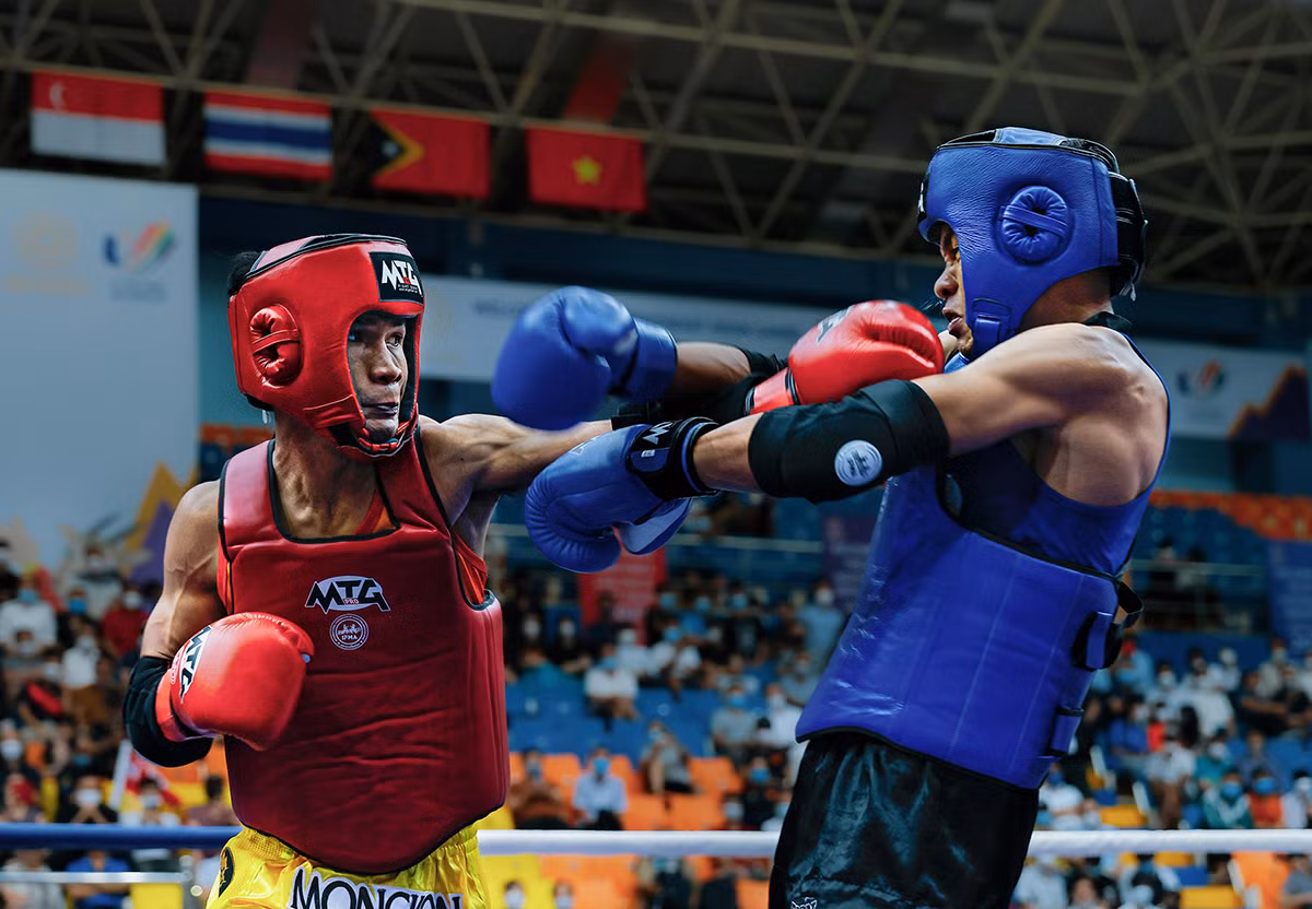 Ảnh đẹp SEA Games 31: Phần thi đấu môn Muay Thái ở nhà thi đấu Vĩnh Yên, Vĩnh Phúc -3