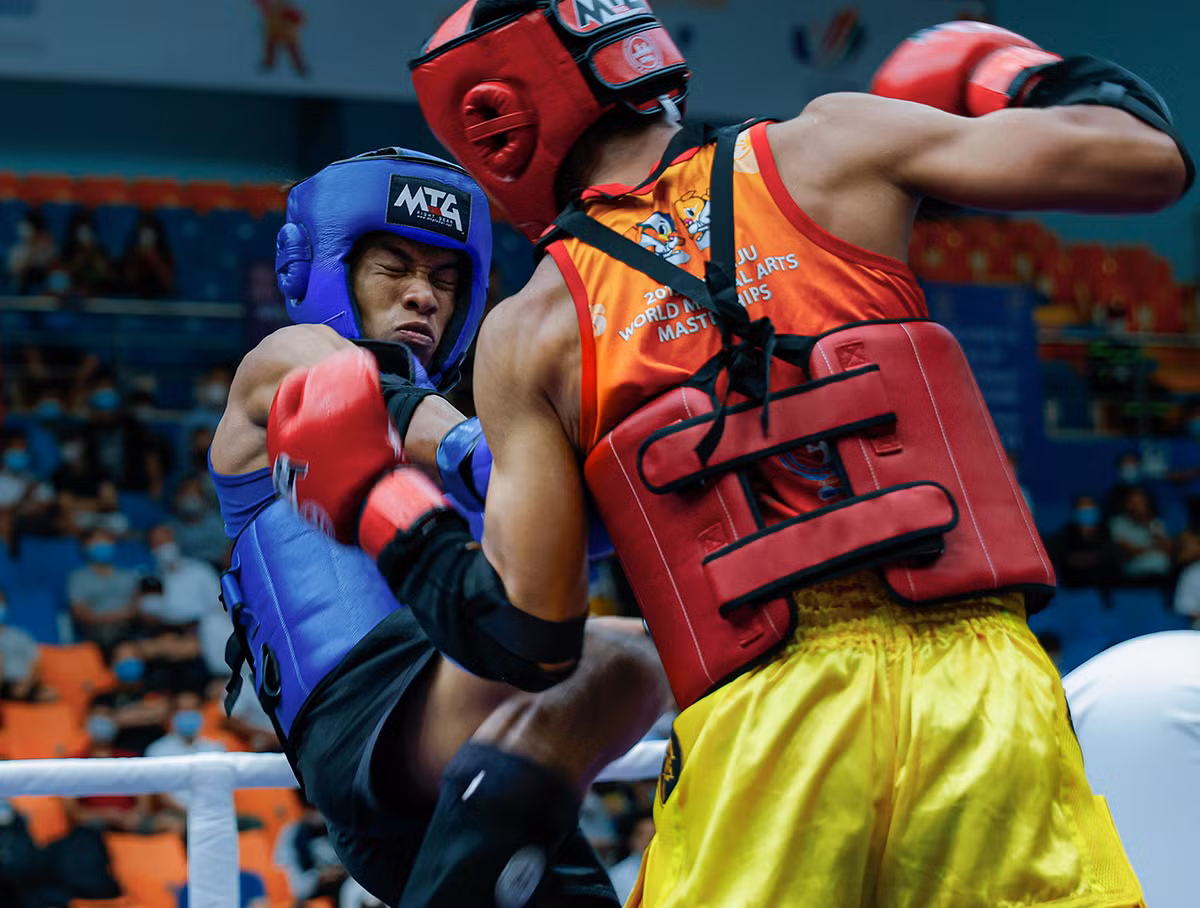 Ảnh đẹp SEA Games 31: Phần thi đấu môn Muay Thái ở nhà thi đấu Vĩnh Yên, Vĩnh Phúc -1