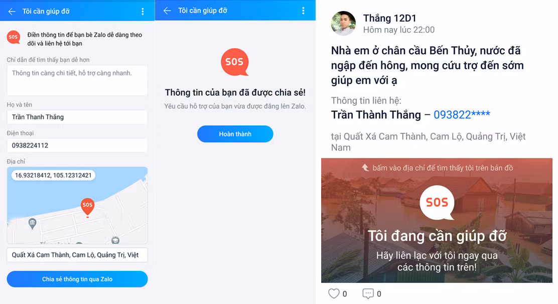 Zalo thêm tính năng SOS giúp người dân vùng thiên tai tìm kiếm sự giúp đỡ -0