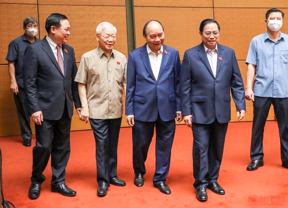 Tổng Bí thư Nguyễn Phú Trọng dự phiên thảo luận của Quốc hội về kết quả thực hiện kế hoạch phát triển kinh tế-xã hội và ngân sách nhà nước năm 2021 -2